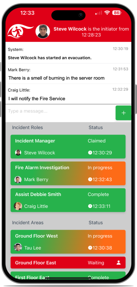 App Incident Screen